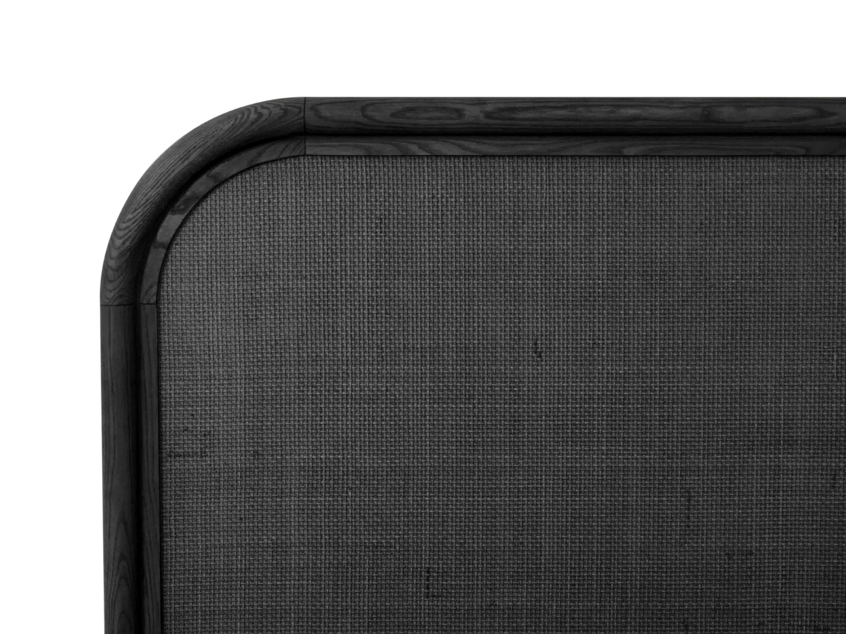 JoJo Fletcher Pauline Oak & Natural Cane Bed - Black - King