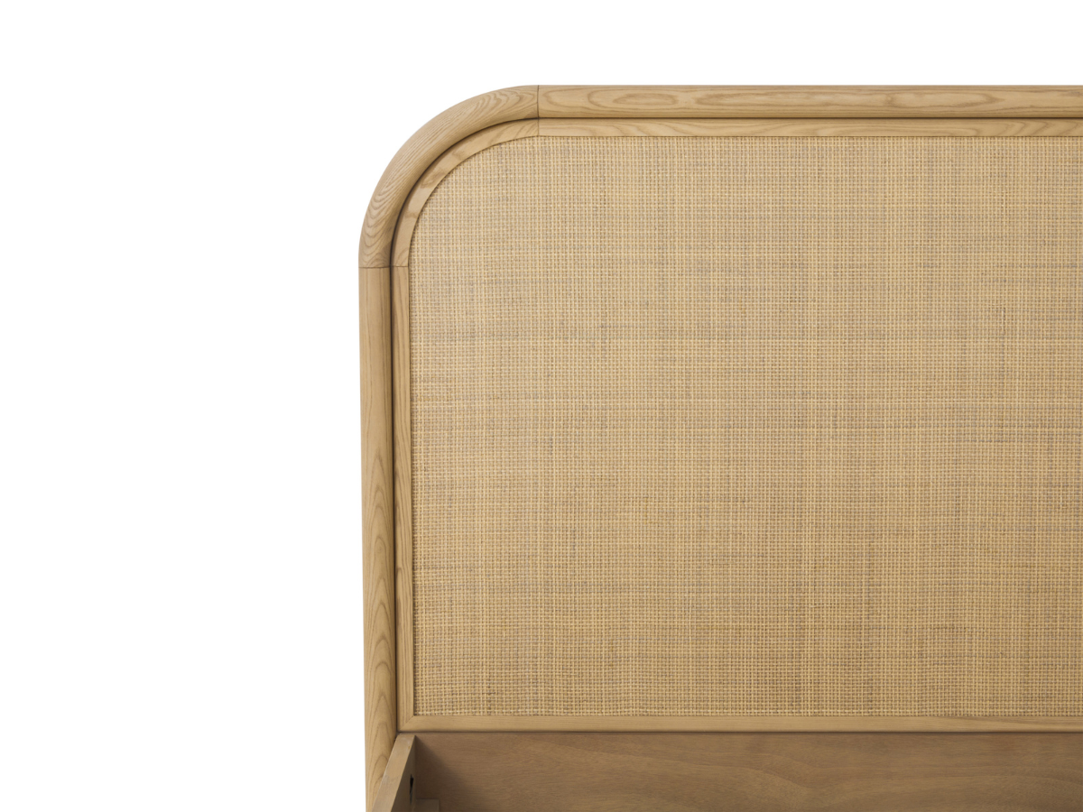 JoJo Fletcher Pauline Oak & Natural Cane Bed - Blonde - Queen