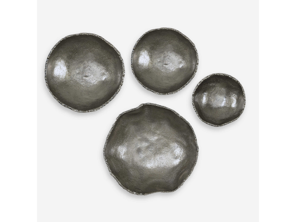 Abbyson Home Prosper Nickel Wall Decor, Set of 4