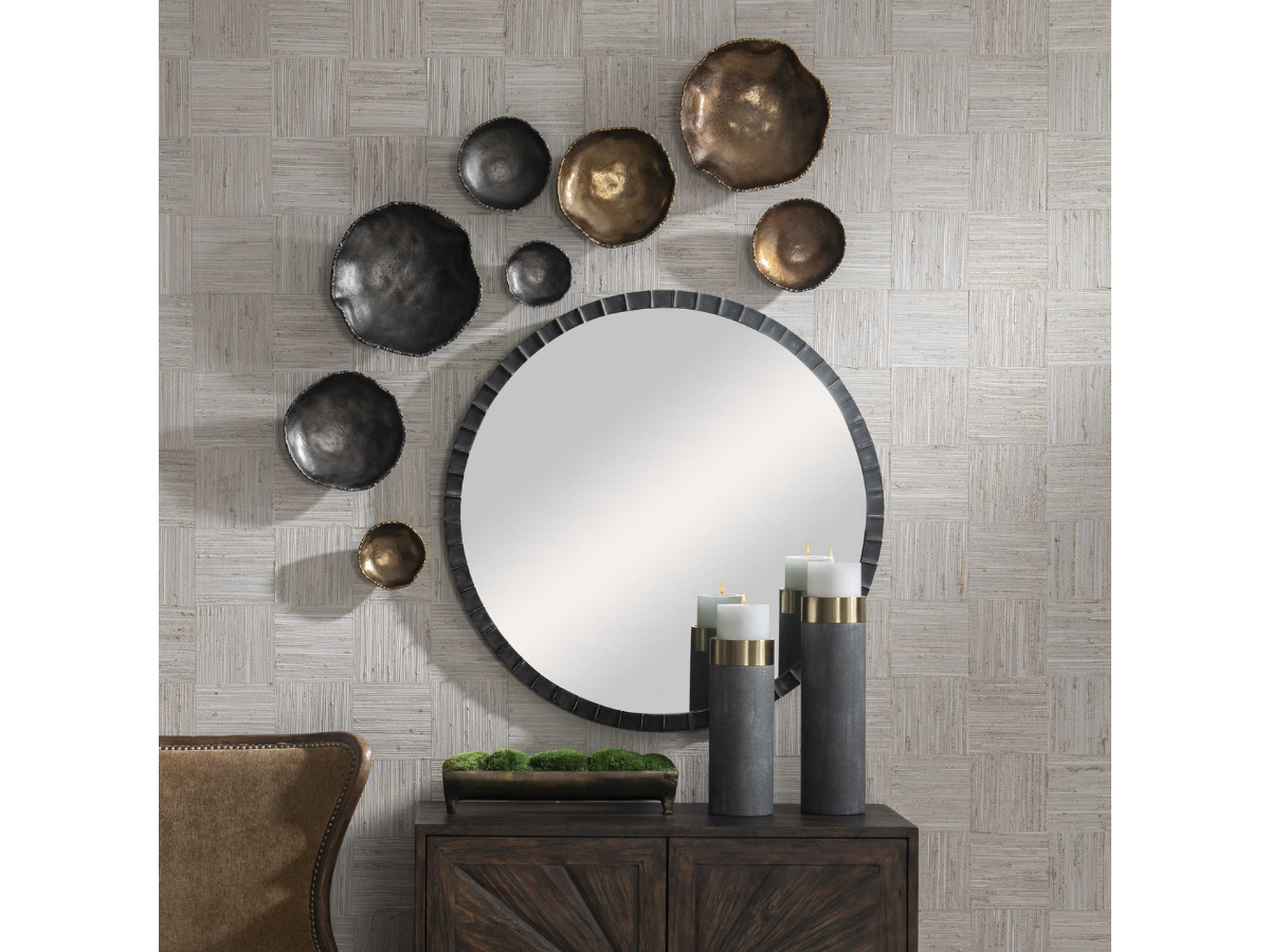 Abbyson Home Prosper Nickel Wall Decor, Set of 4