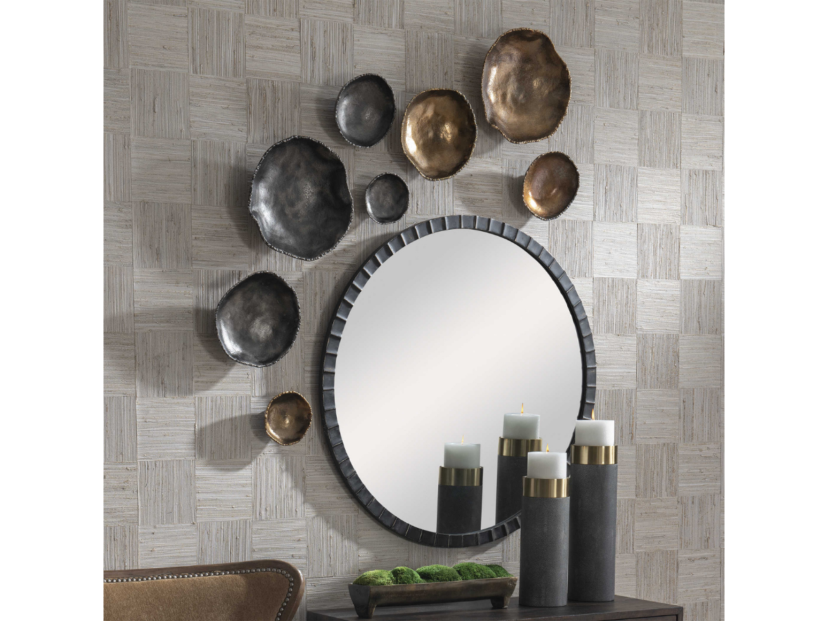 Abbyson Home Prosper Nickel Wall Decor, Set of 4