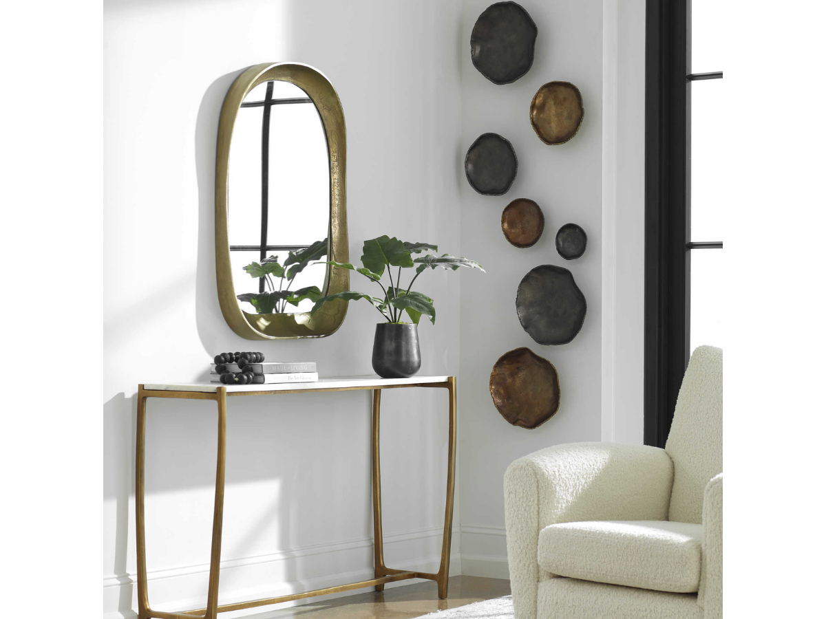 Abbyson Home Prosper Nickel Wall Decor, Set of 4