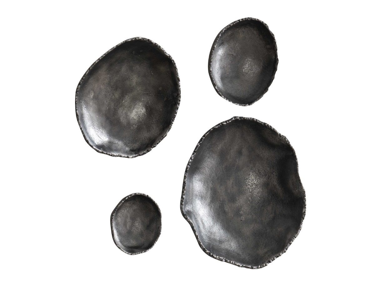 Abbyson Home Prosper Nickel Wall Decor, Set of 4