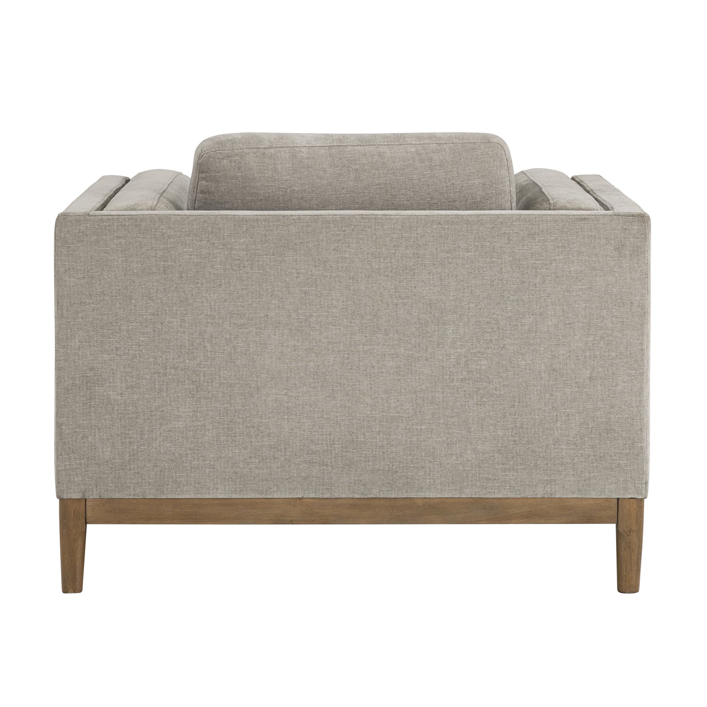 Renee Fabric Chair with Wood Base, Gray