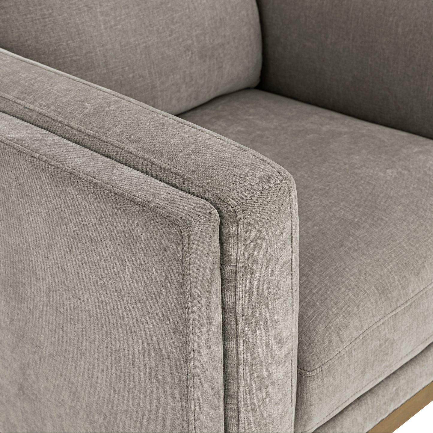 Renee Fabric Chair with Wood Base, Gray