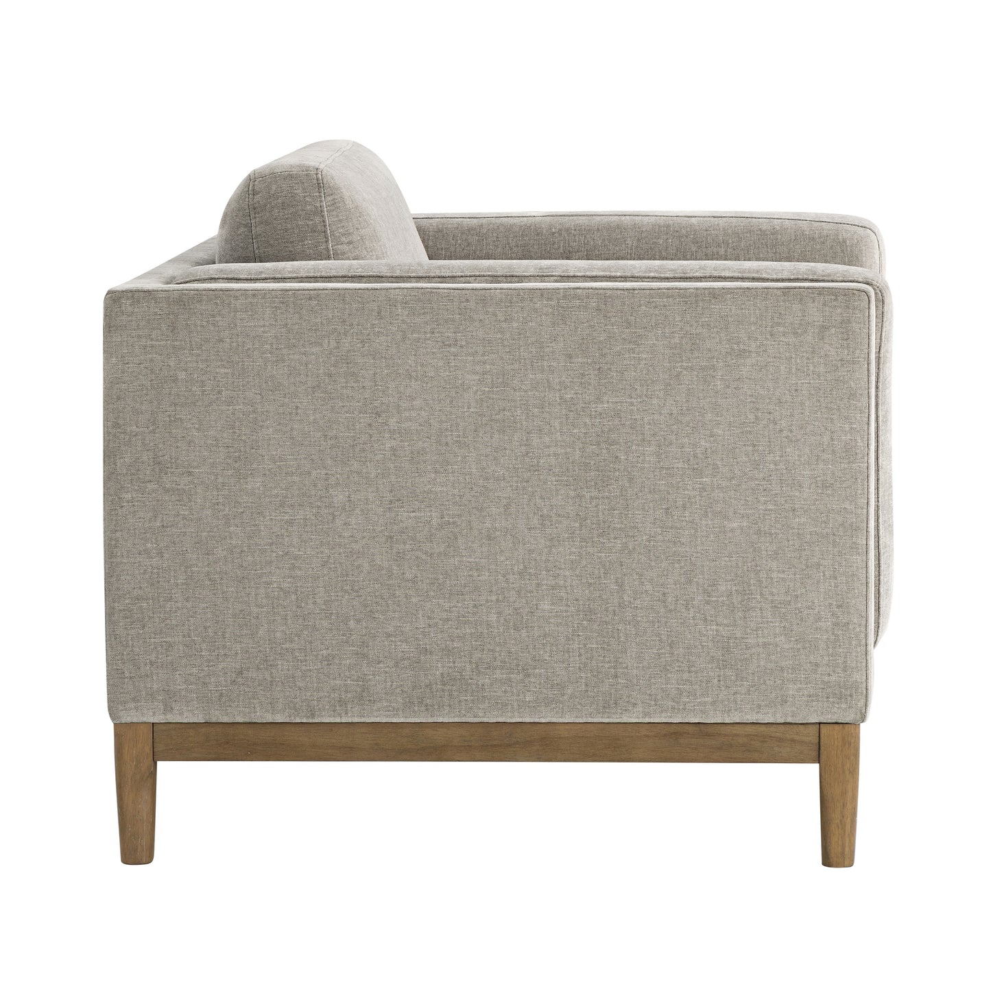 Renee Fabric Chair with Wood Base, Gray