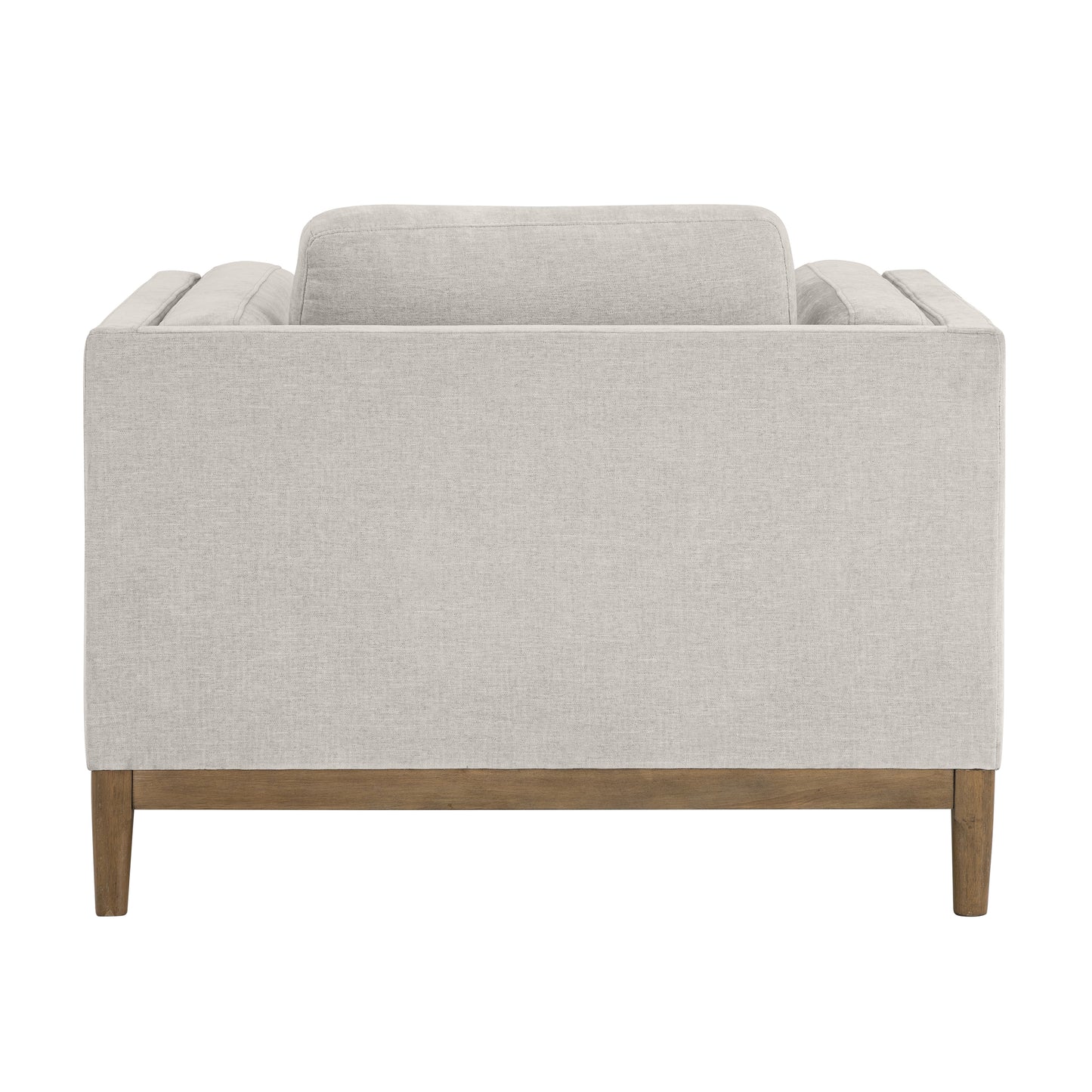 Renee Fabric Chair with Wood Base, Light Gray