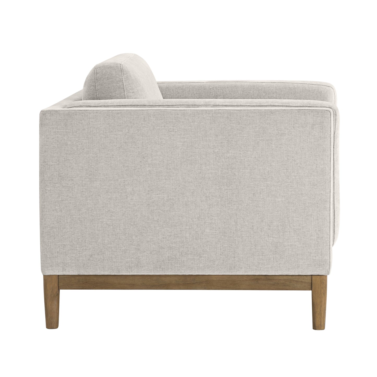 Renee Fabric Chair with Wood Base, Light Gray