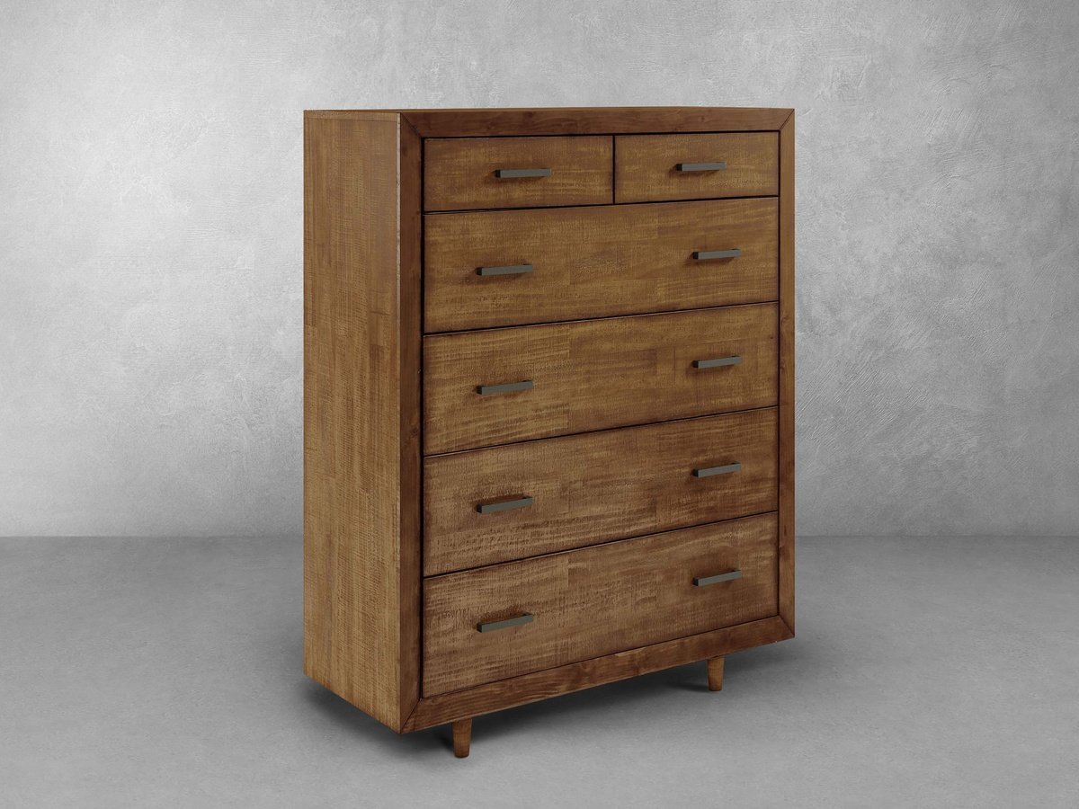 Ashfield Mid-Century 6-Drawer Chest, Light Brown Ashfield Mid-Century 6-Drawer Chest, Light Brown