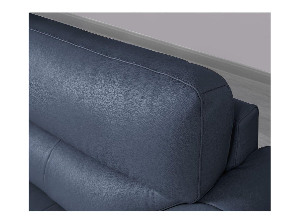 Cadence Top Grain Leather Loveseat, Blue Default Title