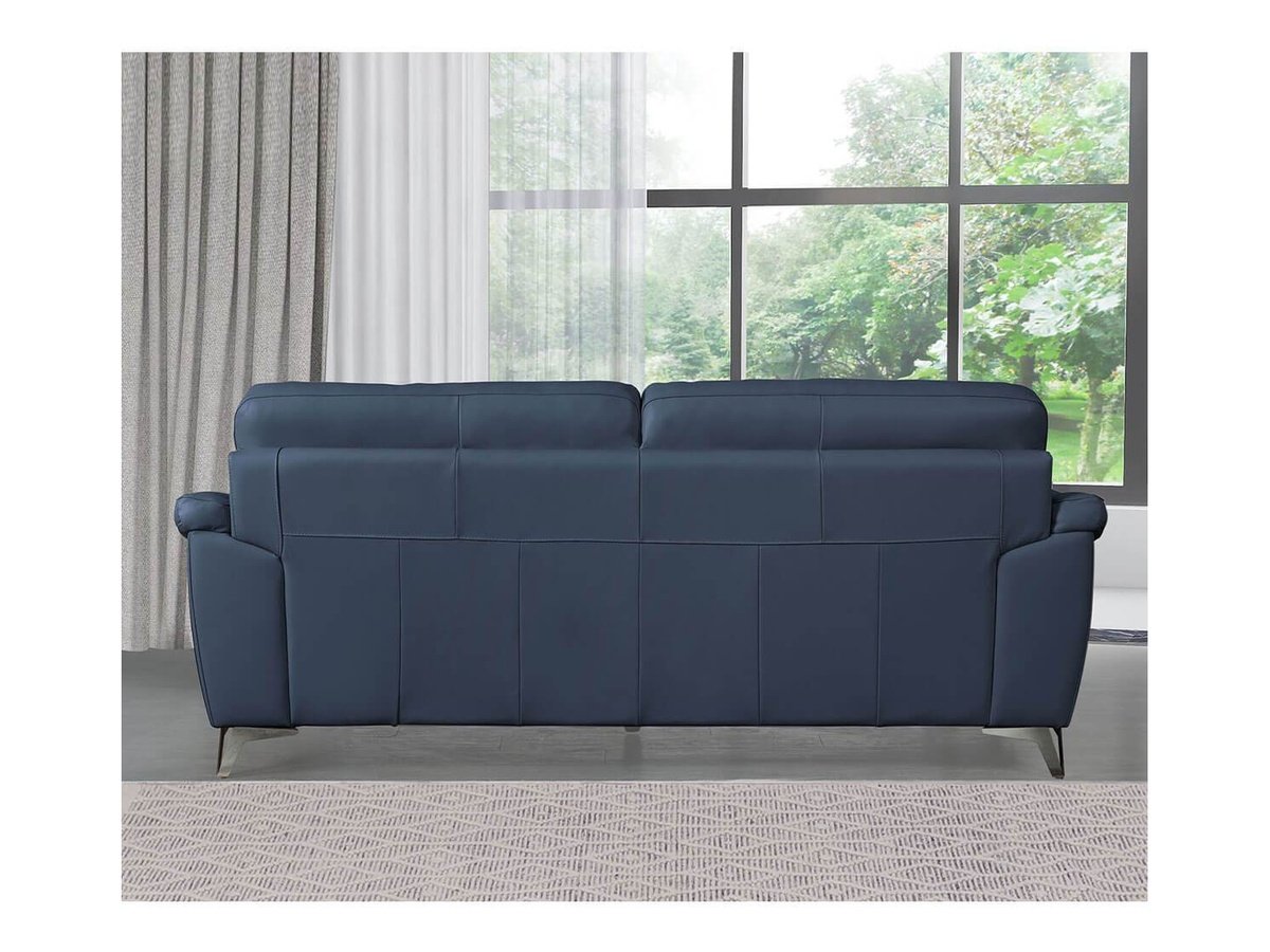 Cadence Top Grain Leather Sofa - Blue