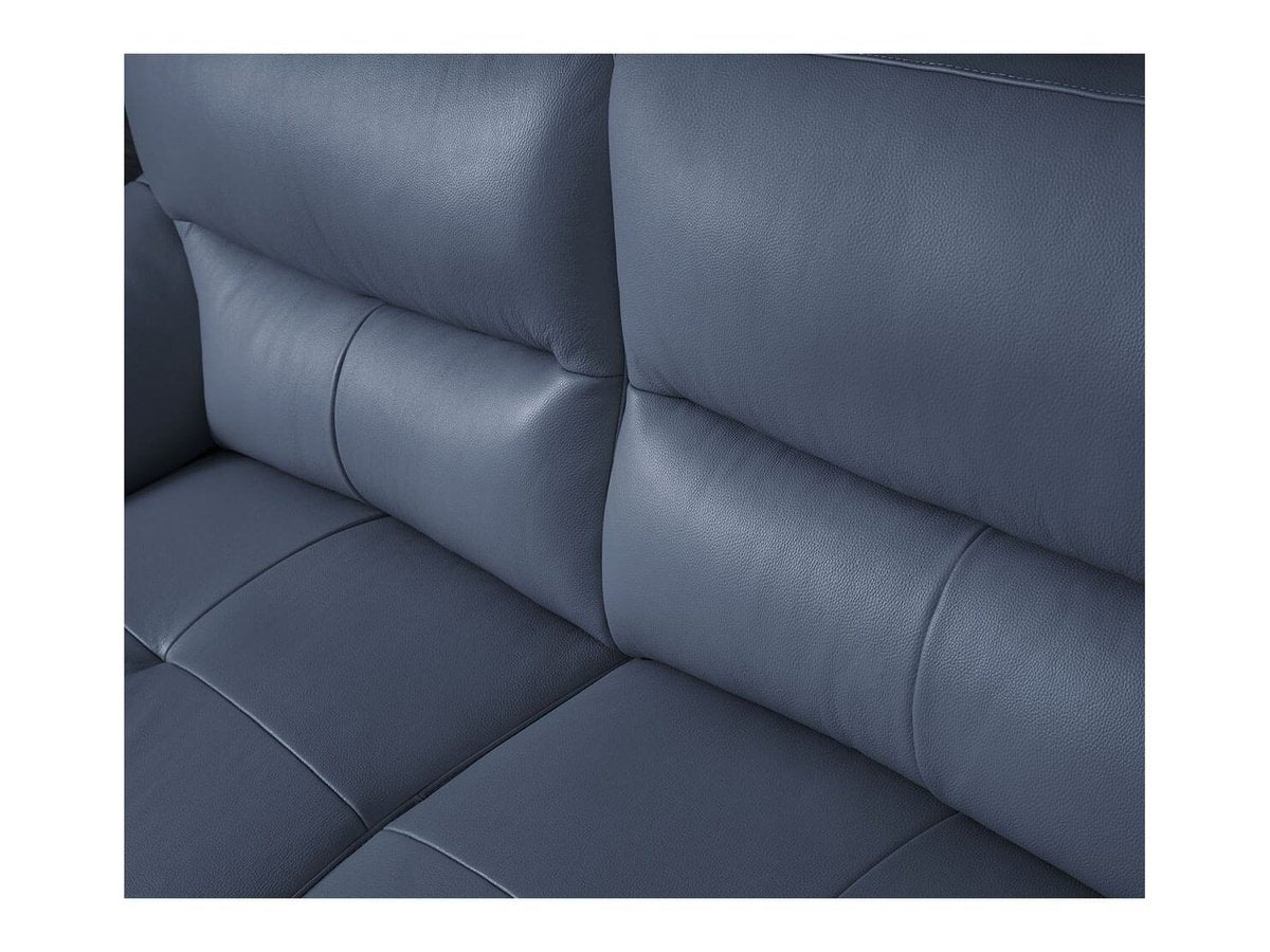 Cadence Top Grain Leather Sofa - Blue