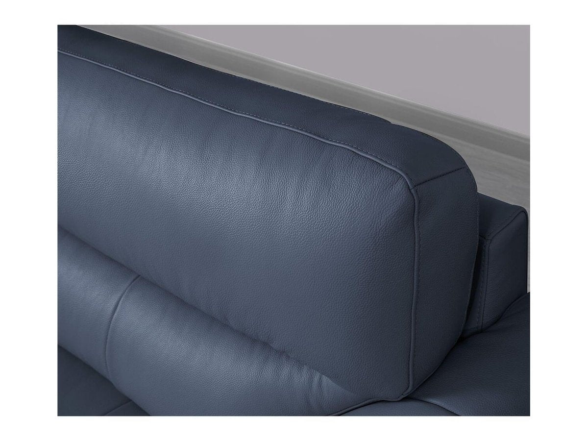 Cadence Top Grain Leather Sofa - Blue