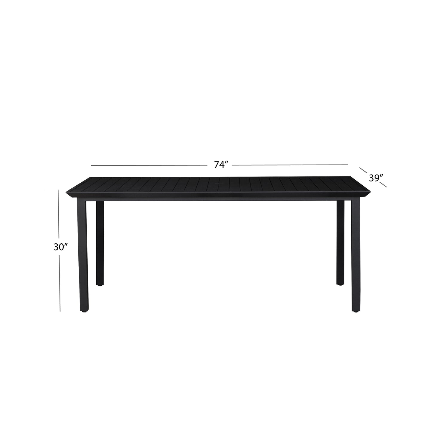 Santino® Outdoor 74" Rectangle Dining Table