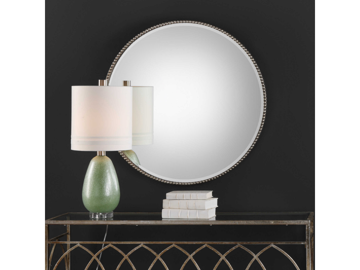 Abbyson Home Sonnet Beaded Round Mirror