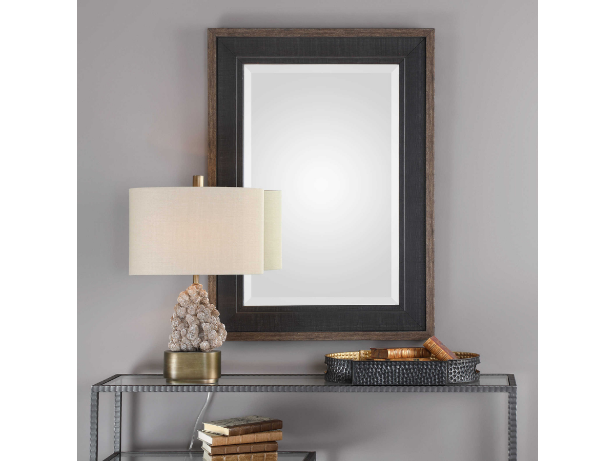 Abbyson Home Suni Rustic Black Mirror