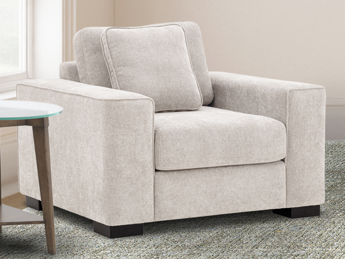 Tamora Fabric Chair - Light Gray