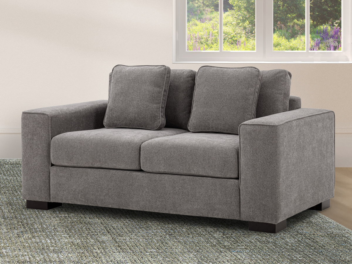 Tamora Fabric Loveseat - Charcoal