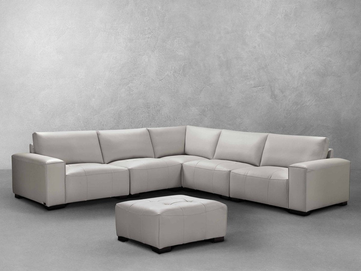 Teagan 6-pc Leather Modular Sectional