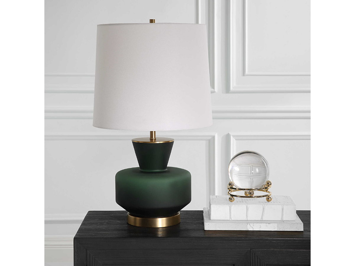 Abbyson Home Trever Dark Emerald Green Table Lamp