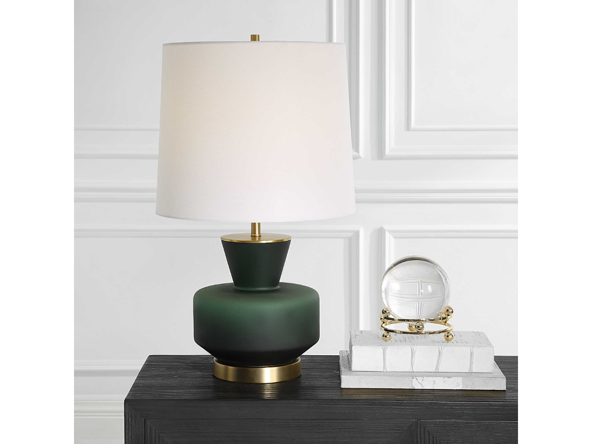 Abbyson Home Trever Dark Emerald Green Table Lamp
