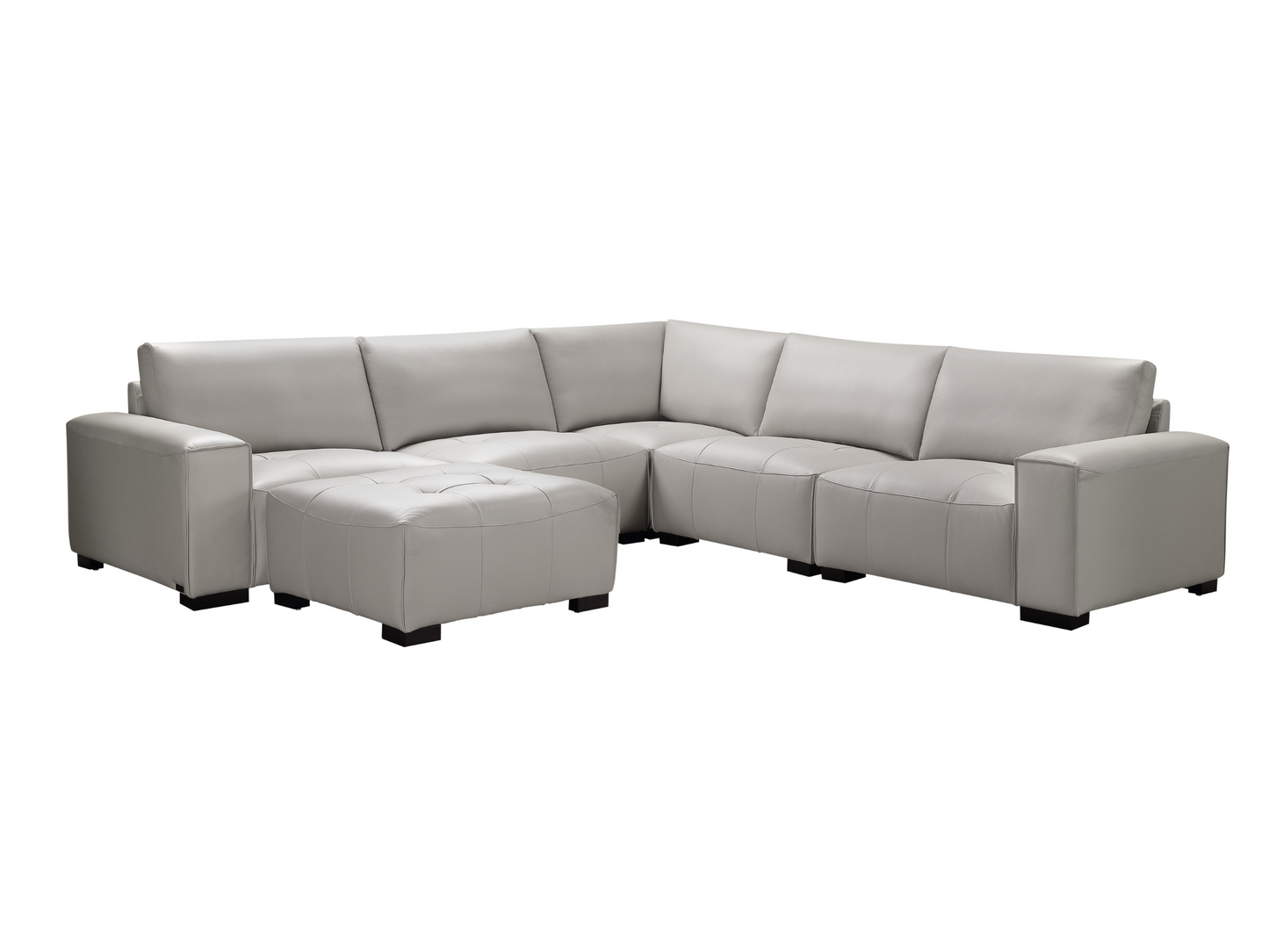 Teagan 6-pc Leather Modular Sectional