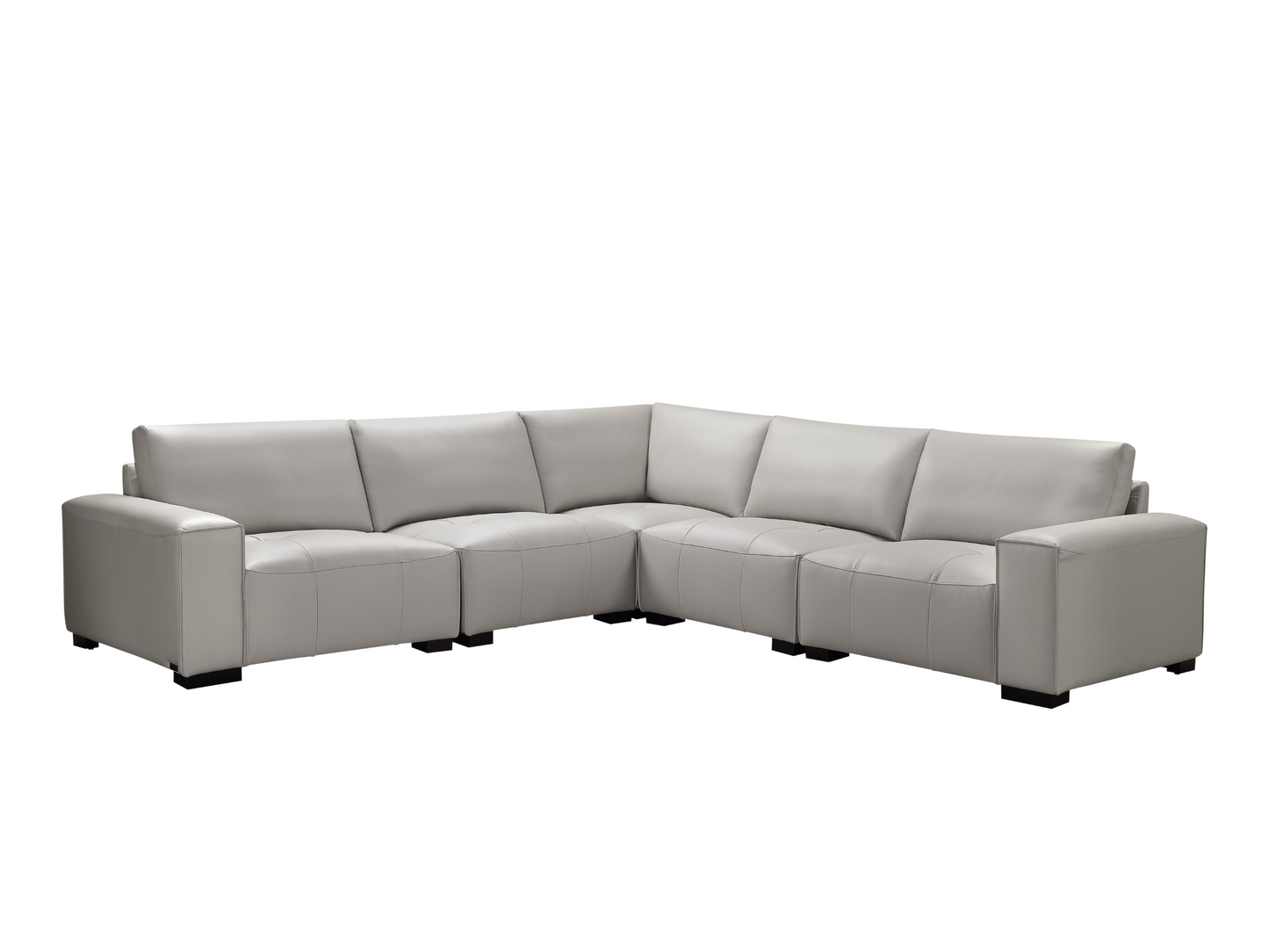 Teagan 6-pc Leather Modular Sectional