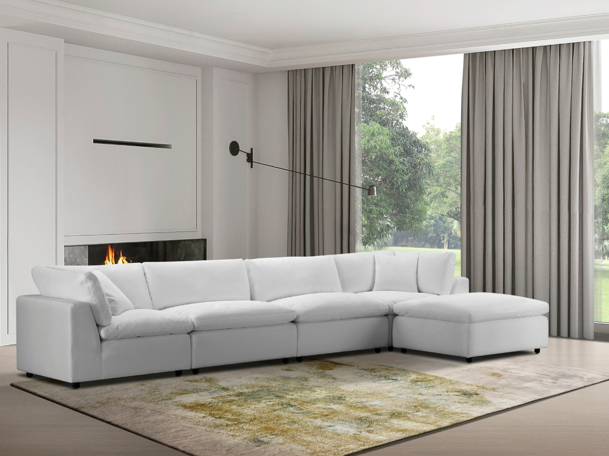 JoJo Fletcher Luxe Feather and Down 5-pc L-Shaped Sectional Set