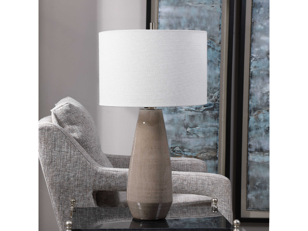 Abbyson Home Valencia Taupe-Gray Table Lamp