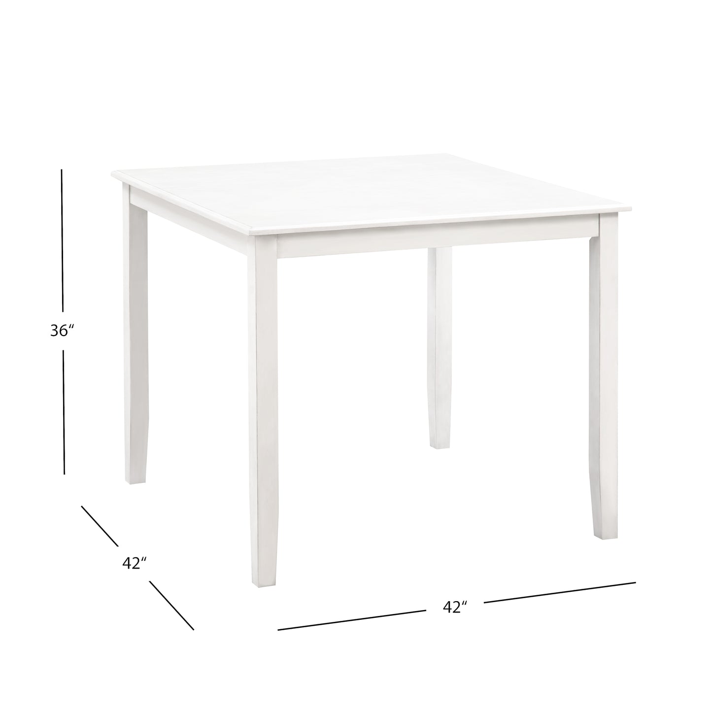Walker Wood Counter Height Table - White