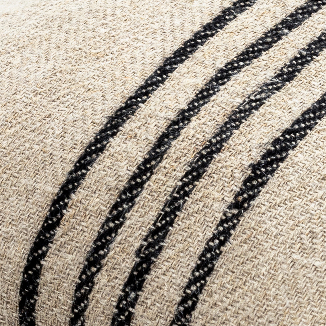 Becki Owens Brett Black Striped 20" x 20" Accent Pillow with Down Insert