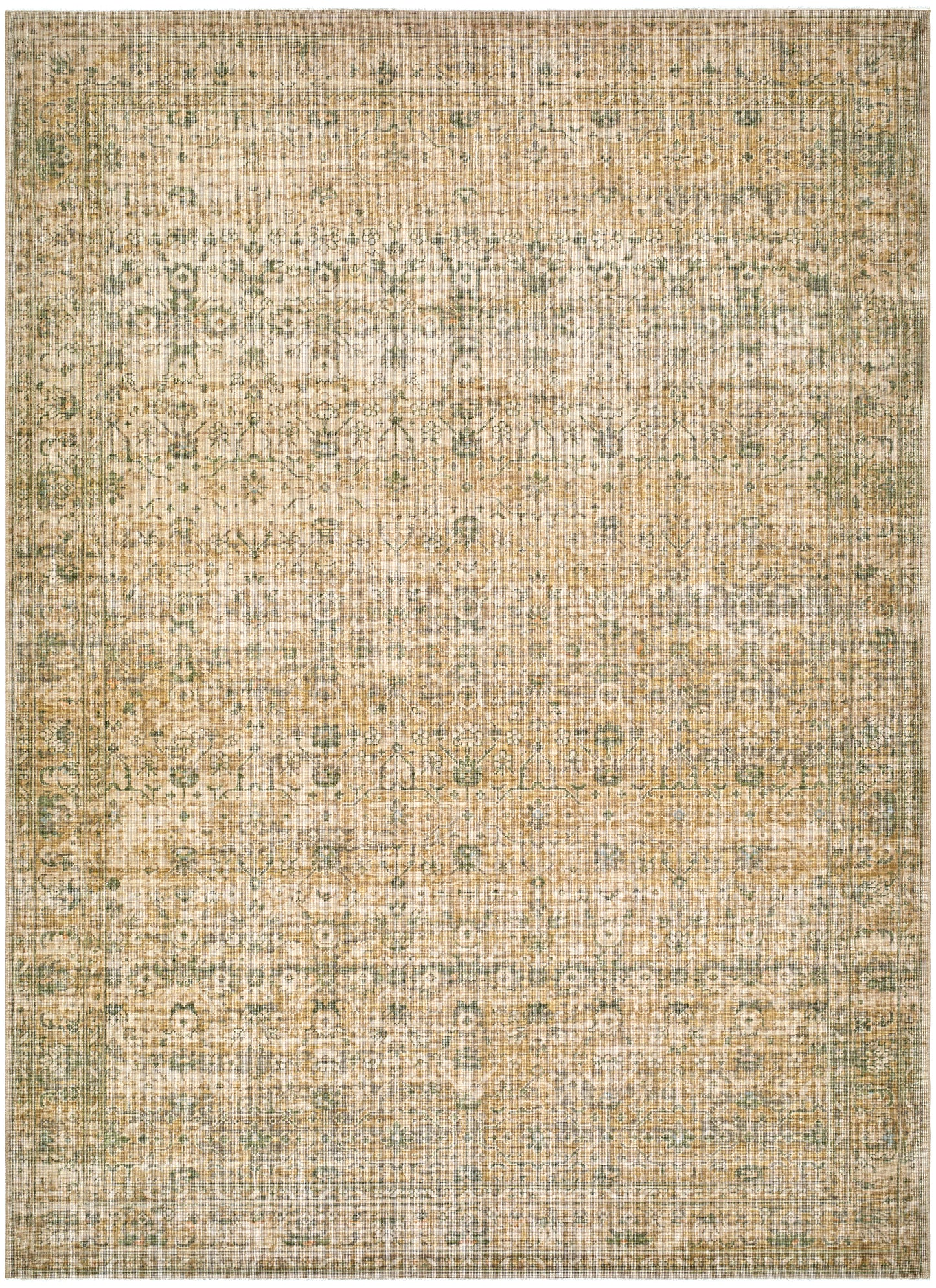 Becki Owens Renaissance Handmade Rug, Olive & Coral