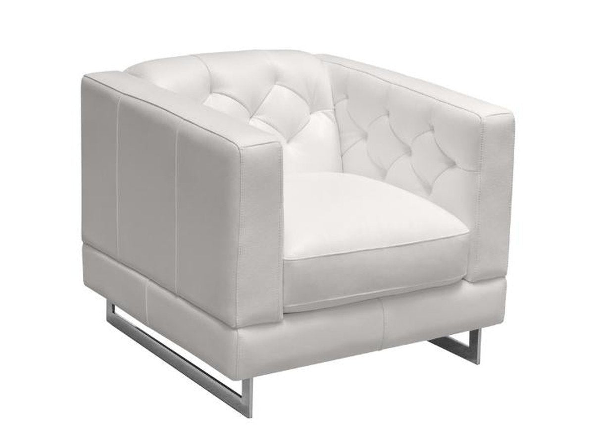 Margaret Leather Chair - White