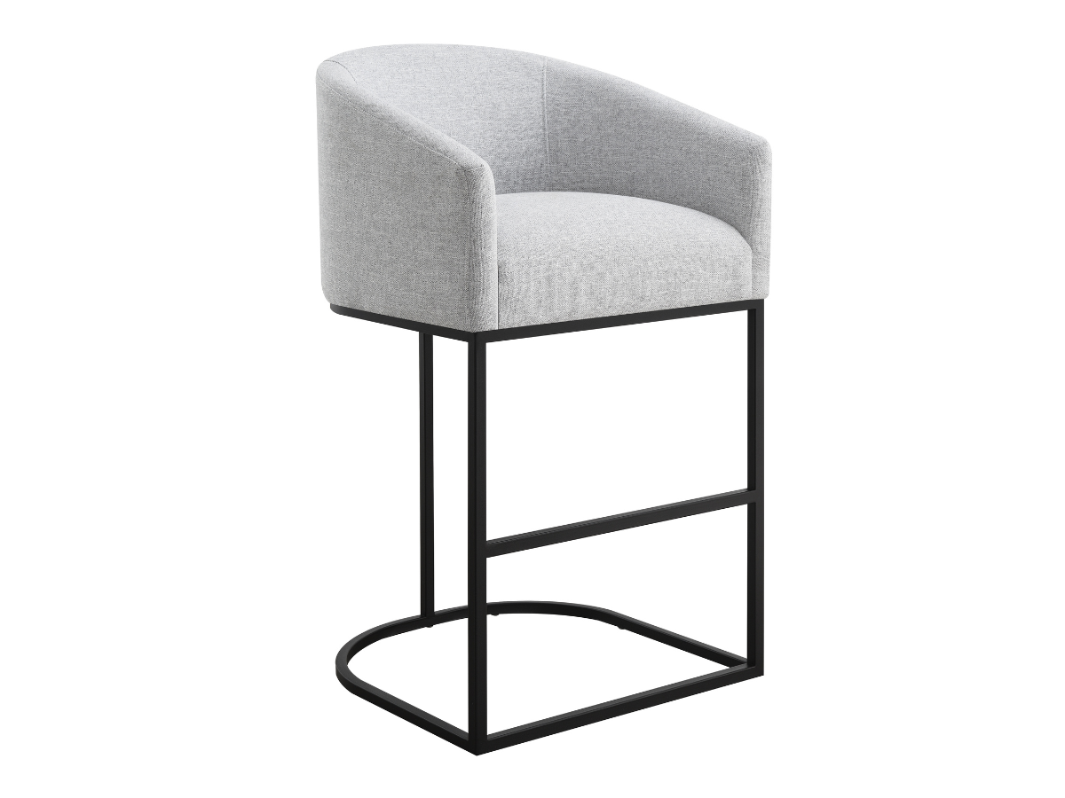Jace Upholstered Bar Stool - Light Gray