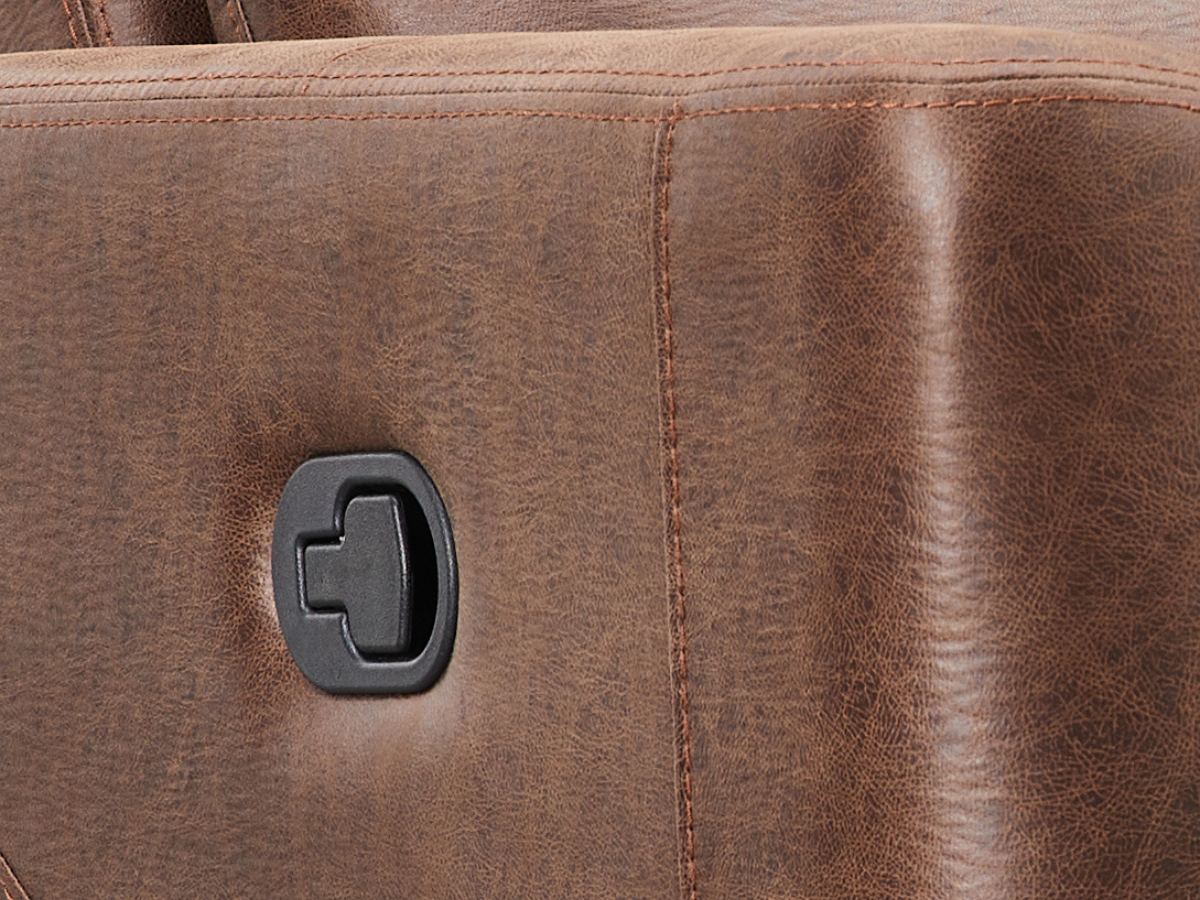 Bentley Fabric Manual Reclining Loveseat - Brown