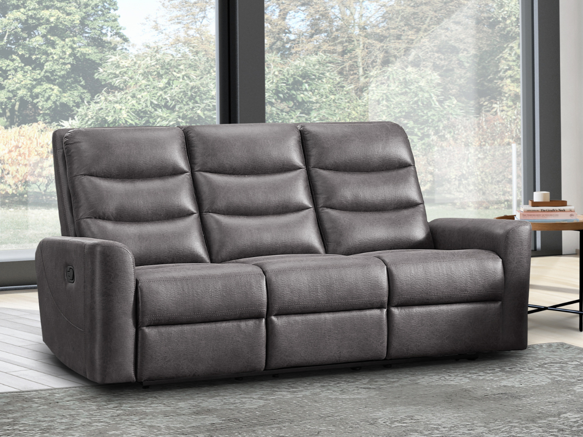 Bentley Fabric Manual Reclining Sofa - Gray