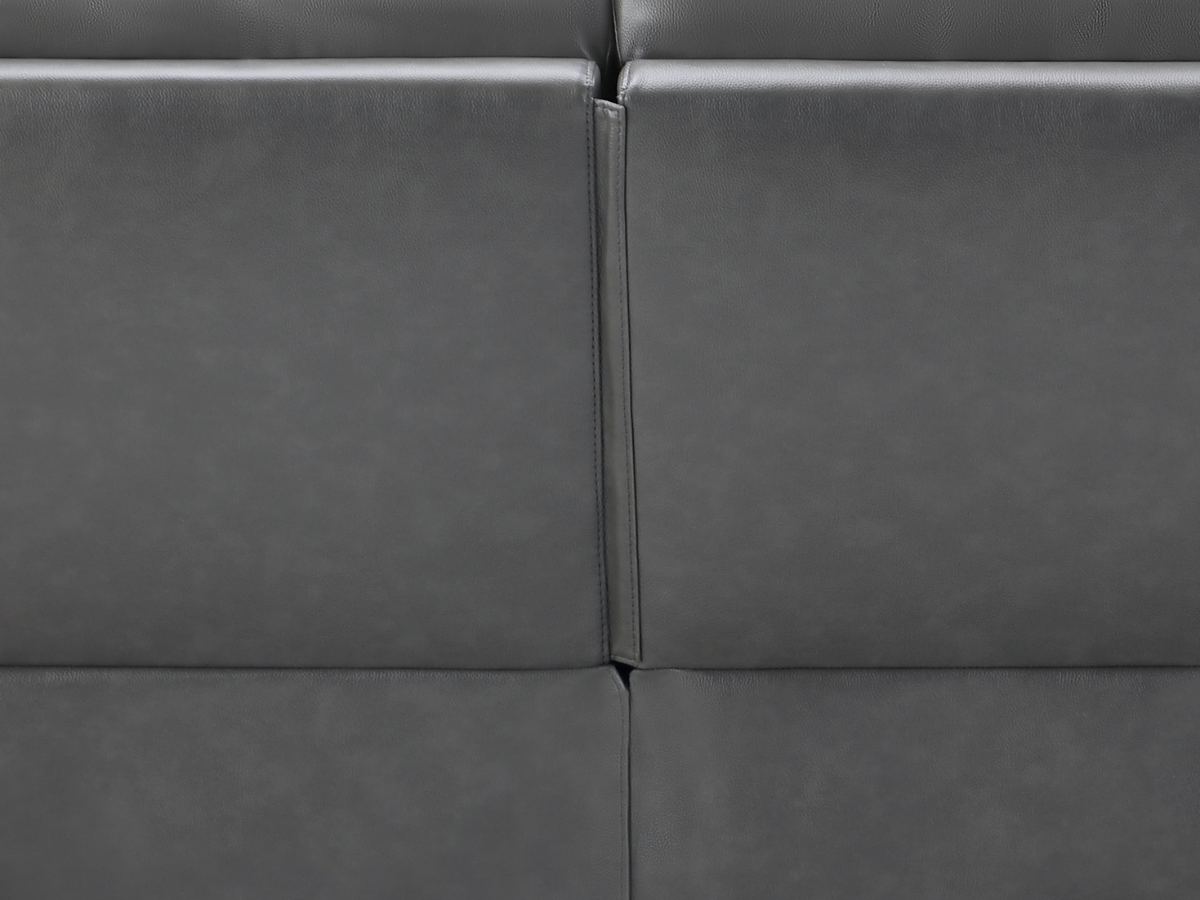 Rhodes Top-Grain Leather Manual Reclining Loveseat - Gray