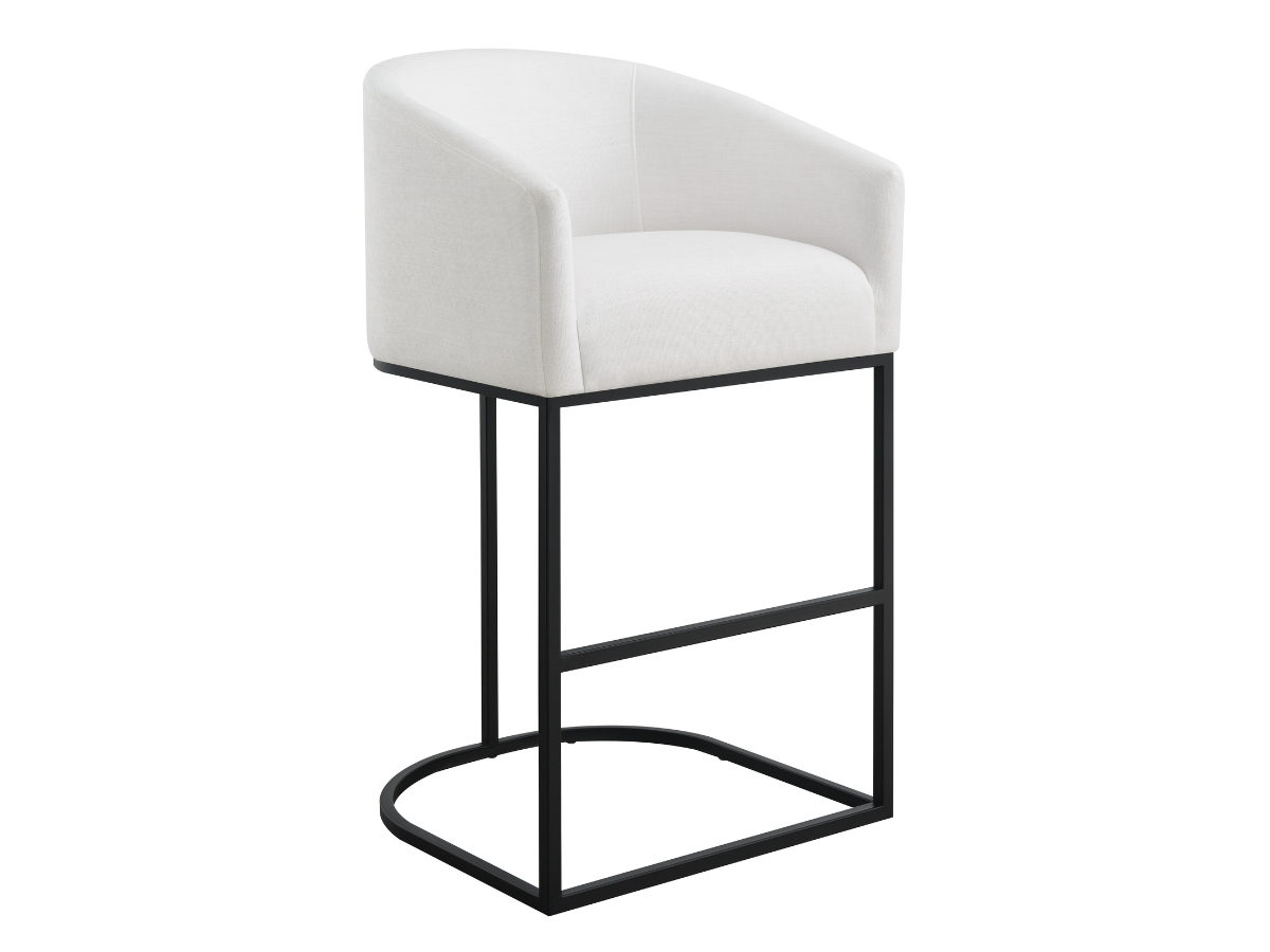Jace Upholstered Bar Stool - White