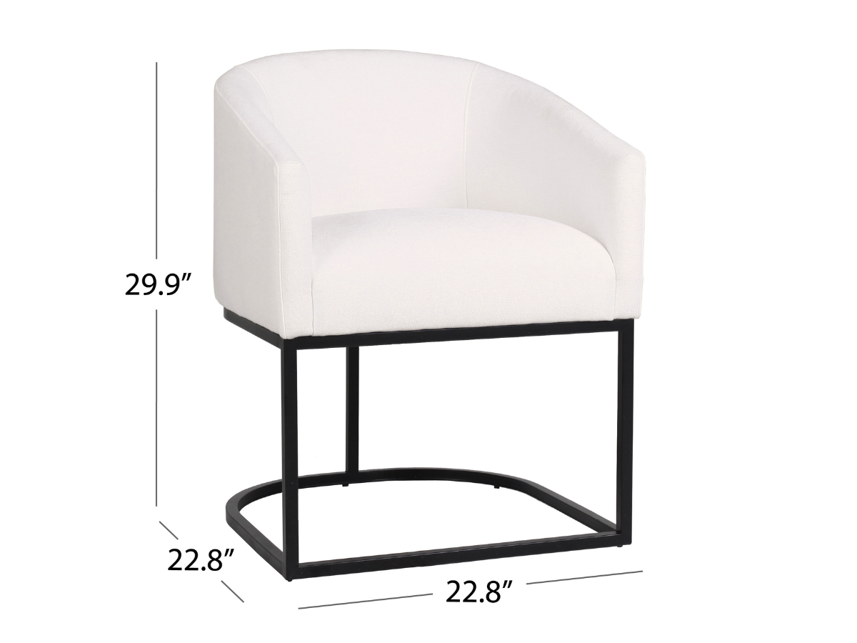 Jace Upholstered Dining Chair - White