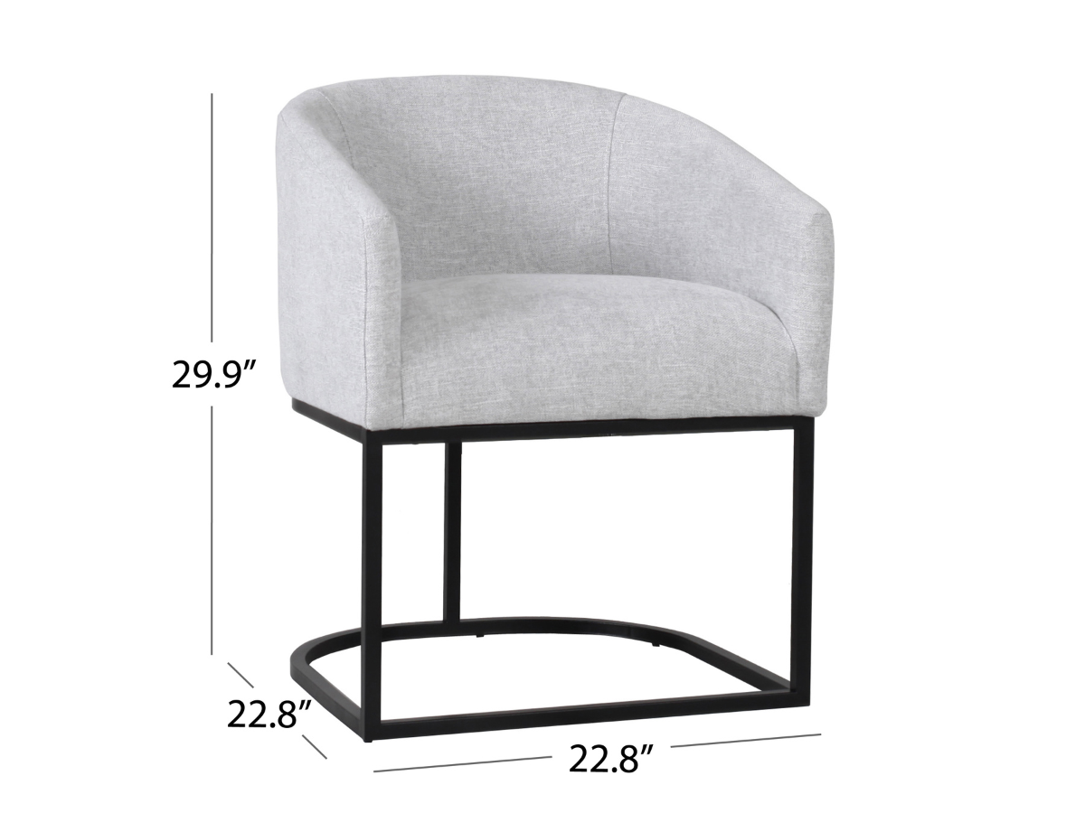 Jace Upholstered Dining Chair - Light Gray