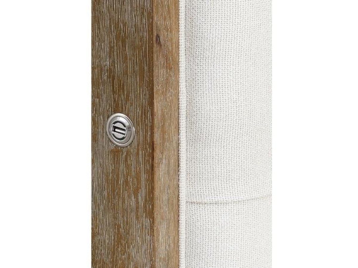 Eleanor Tufted Fabric Bed - Ivory - Queen