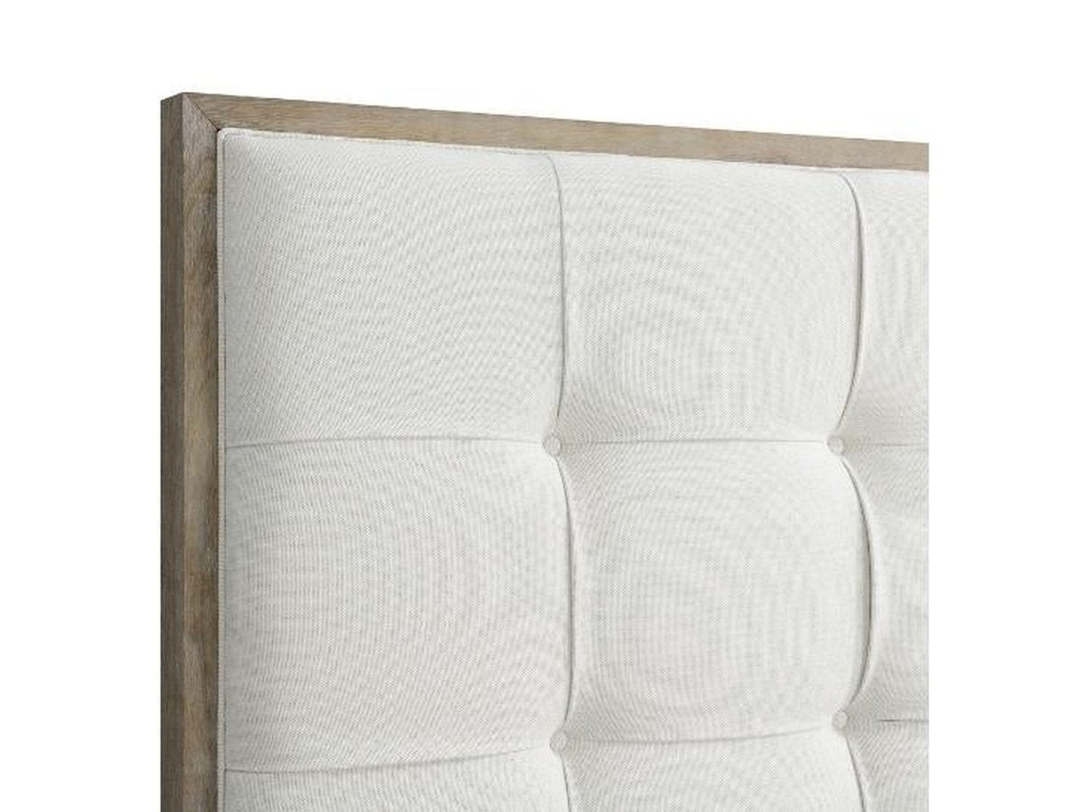 Eleanor Tufted Fabric Bed - Ivory - Queen