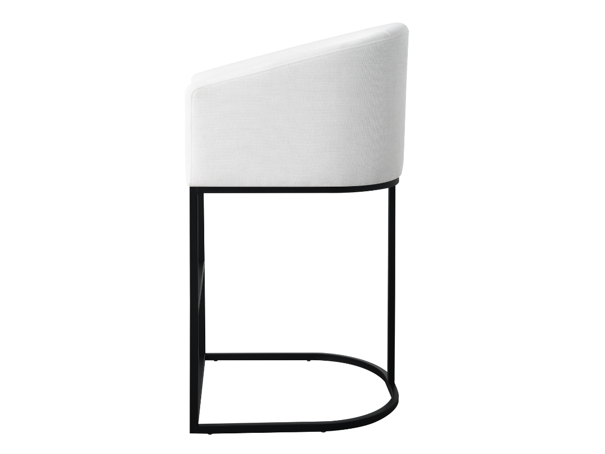 Jace Upholstered Bar Stool - White