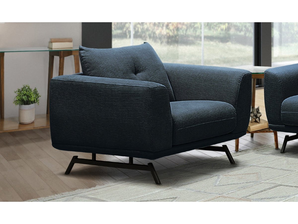 Delaney Fabric Chair - Navy Blue