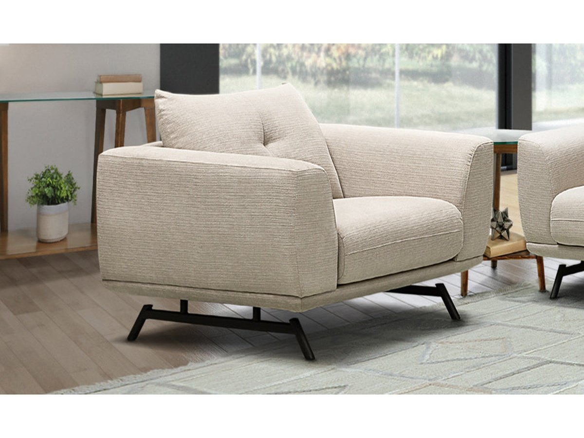 Delaney Fabric Chair - Cream