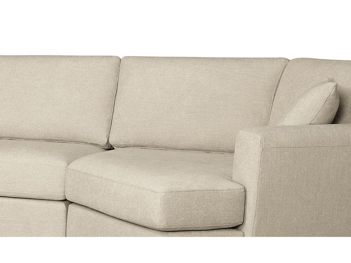 Elliot Fabric Cuddler Sectional - Beige