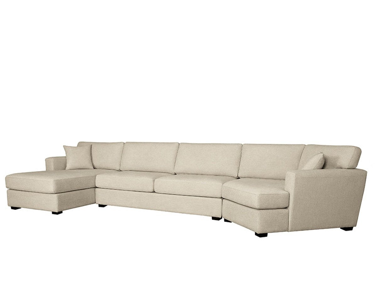 Elliot Fabric Cuddler Sectional - Beige