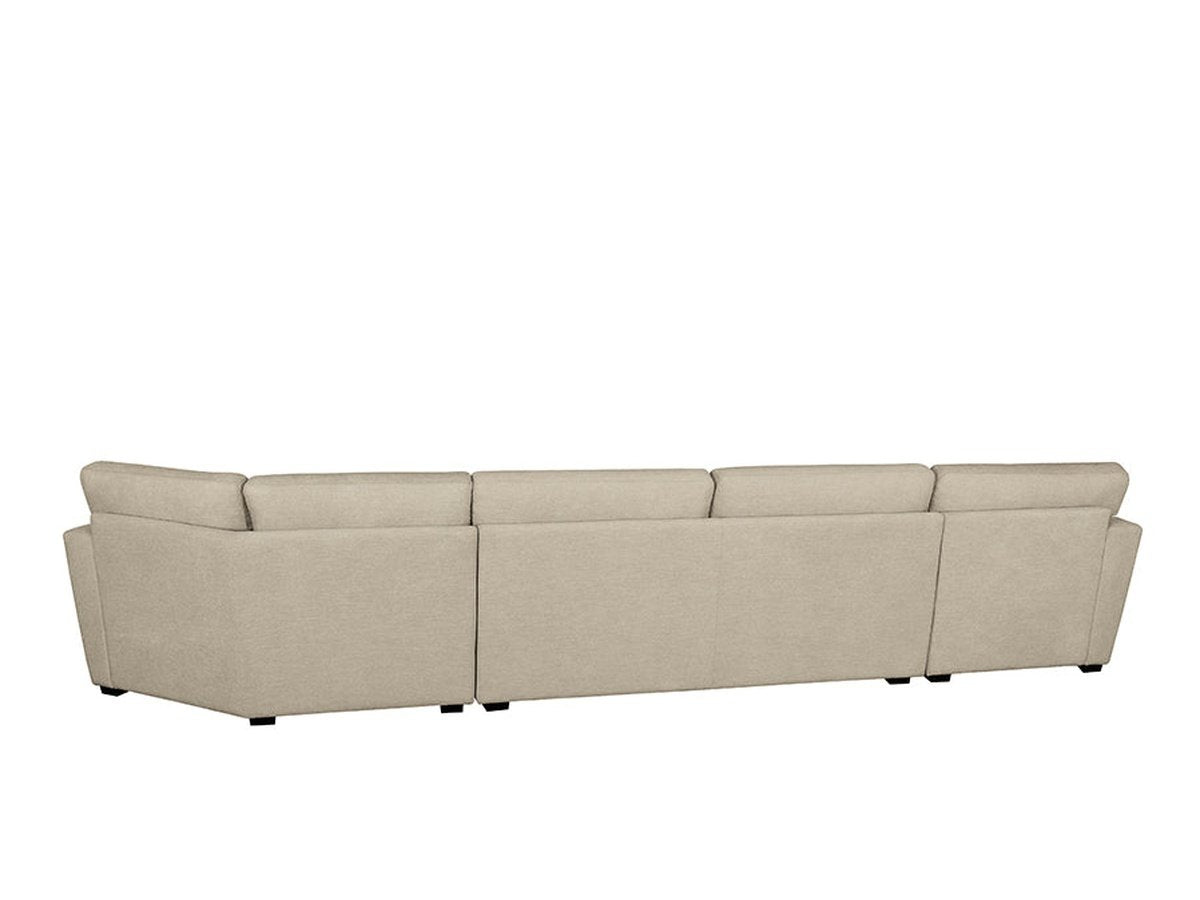 Elliot Fabric Cuddler Sectional - Beige
