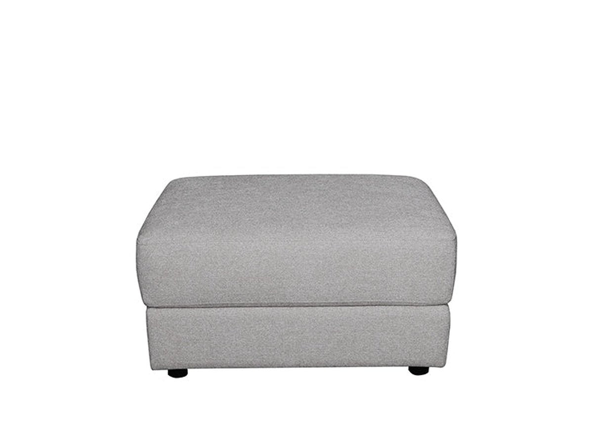 Elliot Fabric Ottoman - Light Gray