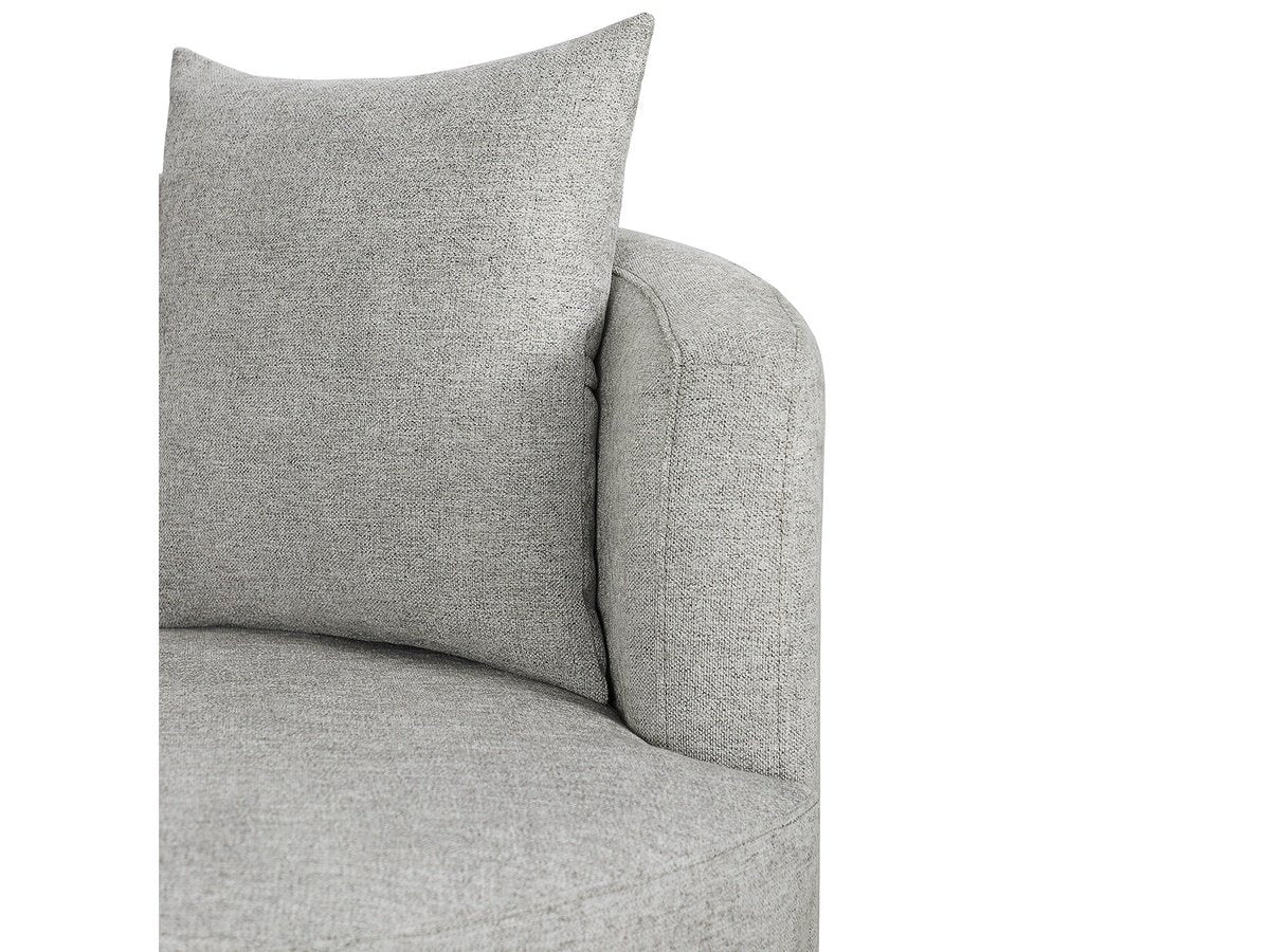 Elliot Fabric Swivel Chair - Light Gray
